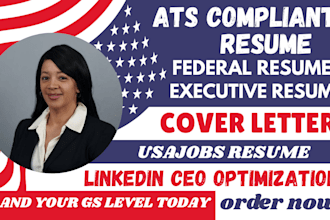 provide professional ats federal resume writing, executive resume, usajobs,