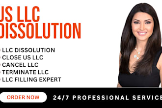 legally dissolve your US llc with state filing confirmation  in any US state