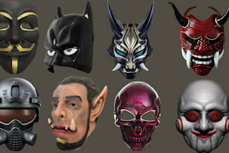 sculpt 3d mask 3d helmet cosplay 3d model cosplay mask cosplay armor 3d printing