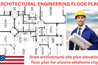 draw architectural site plan elevation floor plan for arizona oklahoma city