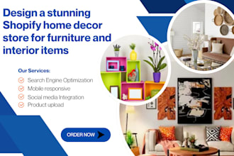 design stunning shopify home decor store for furniture and interior items a