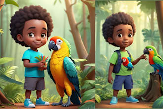 use ai to create children story book illustration