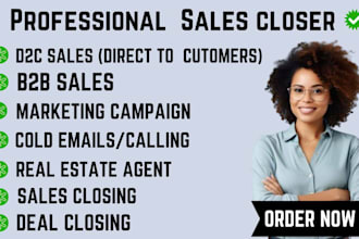 be your sales closer, linkedin leads, virtual assistant, b2b lead sales expert