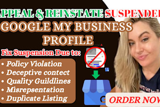 appeal your google my business profile suspended, fix appeal gmb reinstate