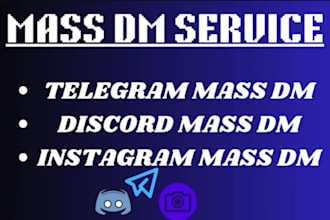 send fast instagram direct message or telegram dms for promote your business