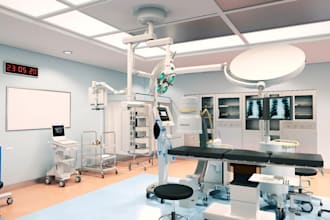 design medical center, hospital, clinic, surgery room, medical lab
