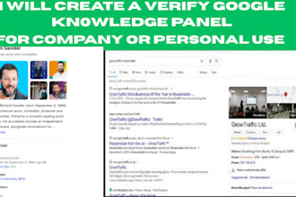 make a google knowledge panel, knowledge graph and g0ogle panel