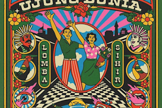 design music poster illustration for event concert festival