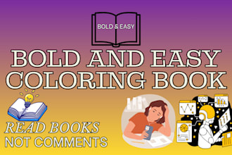 create bold and easy coloring books for kids, adults