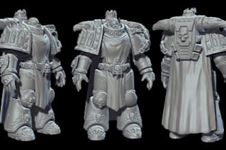 do 3d character model, warhammer 40k, tabletop, 3d model for printing