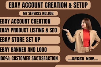do ebay account creation, open ebay seller account ebay product listing and seo
