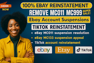 resolve mc011 mc133 ebay suspension, ebay tiktok reinstatement, mc999, appeal
