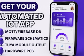develop iot app arduino programming esp3 ble pcb  firmware mqtt robotics project