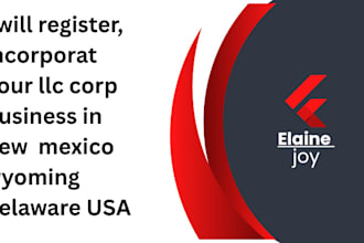register, incorporat your llc corp business in new  mexico wyoming delaware USA