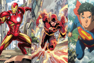 draw superhero comic book graphic novel comic book comic art page marvel comic