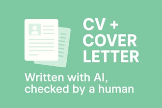 write a professional CV and cover letter using ai assistance