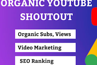 give youtube channel superfast growth to organic to 1 million subscribers