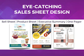 design business flyer, one pager, sales flyer, sell sheet, company brochure pdf