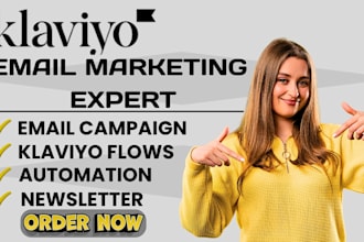 set up klaviyo email flows, newsletters, campaign and sales funnels for shopify