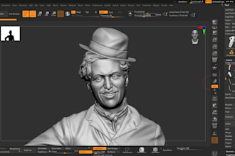 custom zbrush character sculpt clean topology pbr texture 3d printing stl export