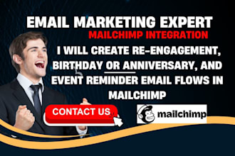 create re engagement birthday anniversary event reminder email flows mailchimp