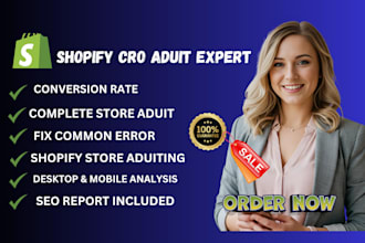 do shopify store audit, SEO to increase conversion rate with cro optimization