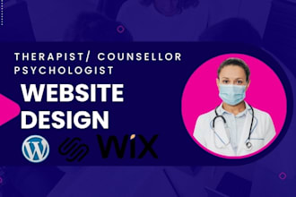 design therapy website, mental health wellness counseling and medical website