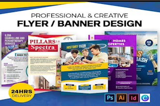 design business flyer, one pager, sales flyer, real estate flyer, brochure