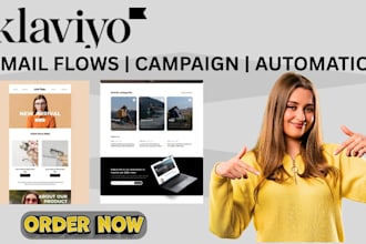 set up klaviyo email automation, campaigns, email flows, newsletter,  ab testing