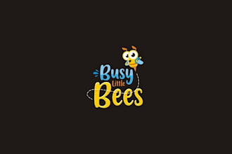 design cute friendly children education brand logo