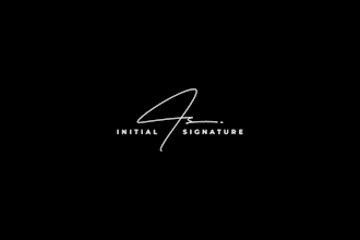 do elegant clean handcrafted initials signature logo