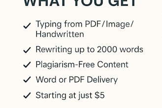 type, rewrite or rephrase your documents professionally