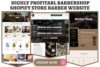 design barber shop website hair shopify barber store beard hair salon website