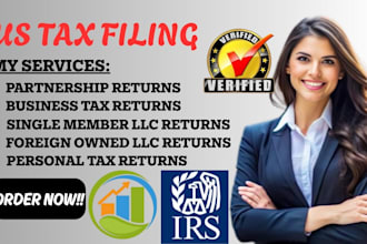 prepare and efile USA tax returns for individual and business 1040, 1120, 1065