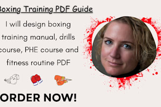 design boxing training manual, drills course, phe course and fitness routine PDF