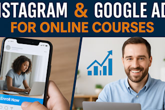 run high converting instagram and google ads to enroll student in online course