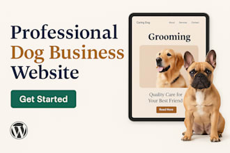 design a modern and responsive wordpress website for your dog, pet business