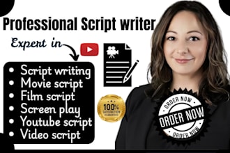 write a youtube video script movie script screen play script editing