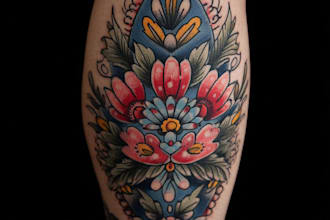 design a professional blackwork tattoo
