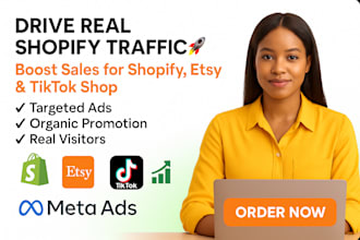 do organic and paid shopify traffic promotion to increase your ecommerce sales