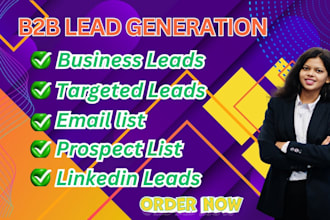 do b2b lead generation, data entry, email list list building