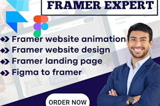 design framer website develop framer landing page figma to framer framer expert