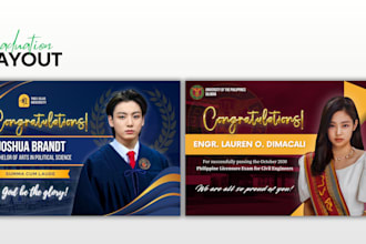 design a congratulations layout for your graduation