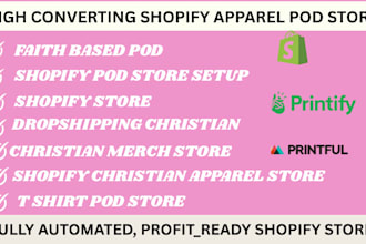 christian shopify pod faith based t shirt gift mug store