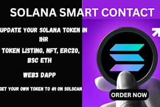 solana contract audit, update metadata, token listing, nft, telegram promotion