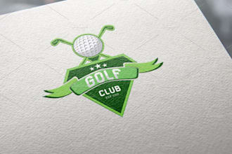 custom golf logo design club, tournament, or brand identity