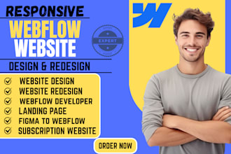 design or develop fix webflow website, webflow expert, figma to webflow, xano