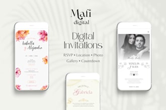 make personalized digital invitations for weddings or birthdays