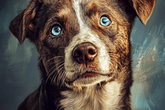 create a pastel or charcoal portrait of your pet