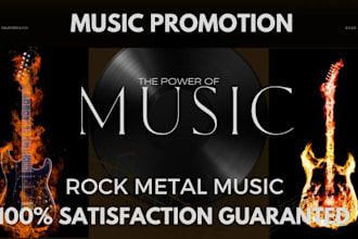 do organic rock, metal, punk, music promotion on spotify and blogs